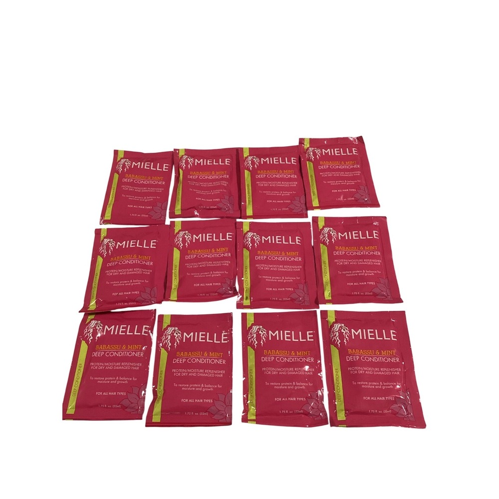 12 Pack Mielle Babassu & Mint Deep Conditioner Packets 1.75oz Each New
